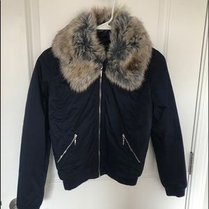 Navy Blue Bomber Jacket